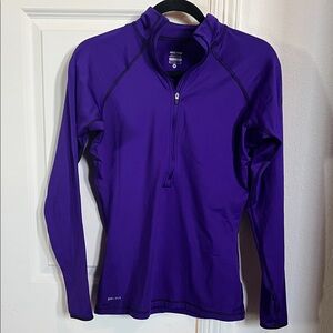 Nike Purple Long Sleeve Half-Zip Top